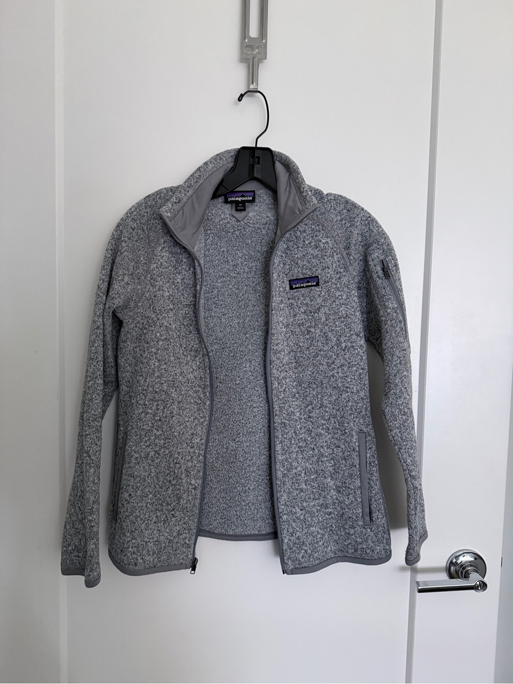 Patagonia Heather Gray Full-Zip Fleece Jacket